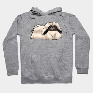 Dog - Pekingese - Black and White Show Cut Hoodie